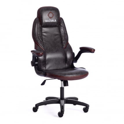 Кресло BAZUKA кож/зам, серый/коричневый, 2TONE/2TONE перф/2TONE_0