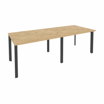 Стол переговорный (2 столешницы) ONIX O.MP-PRG-2.2 Тиквуд Светлый/Антрацит_0