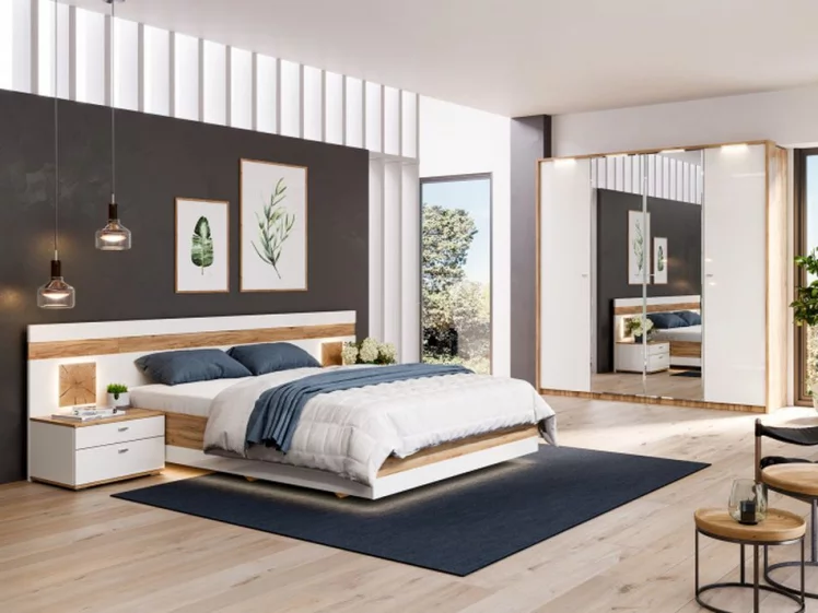 Шкаф одностворчатый Фиджи ЛД 659.224.000 Дуб Золотой Белый_5