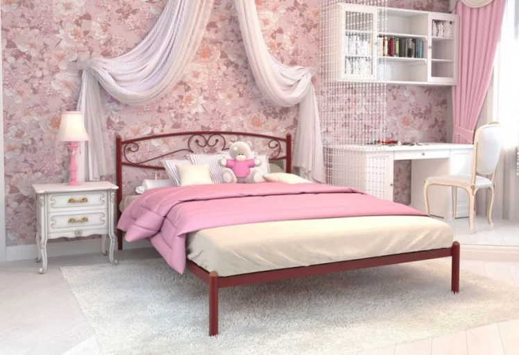 Кровать Каролина 1600х2000 Красная_1