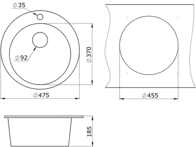 Кухонная мойка GRANULA 4801 Графит_1