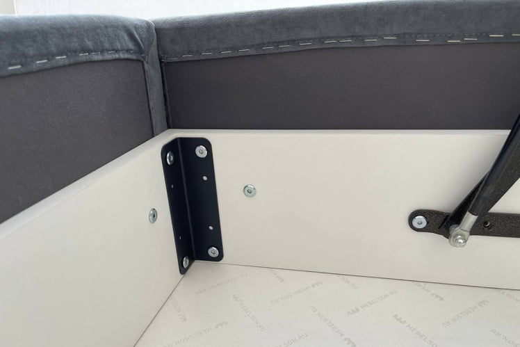 Кровать 0.9 Бест (Тахта) КМ.T-15 графит (велюр)_8