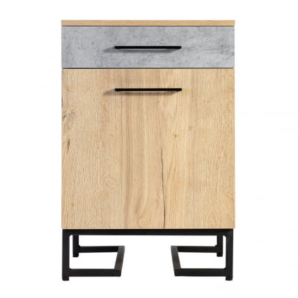 Тумба для обуви с ящиком Loft (ТОЯ) Дуб натур/Бетон_10