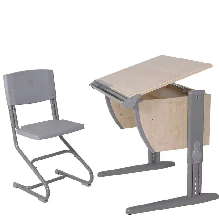 Парта трансформер Дэми СУТ.13 + стул СУТ.01 (пластик)_0