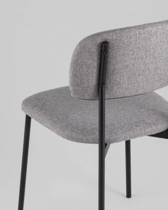 Стул Майло рогожка серый_5