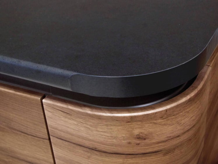 Столешница ПФР2 17.300 Черный (правая радиусная)_1