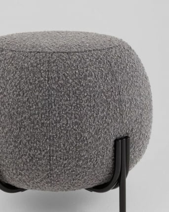 Пуф Флик new ткань букле темно-серый_4