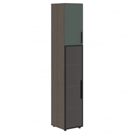 Шкаф-колонка комбинированный (левый) VELION VHCS 40.2 L Нефрит Дуб Сильвер_1