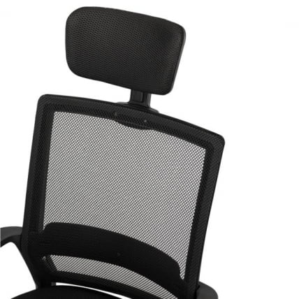 Кресло CРОМЕКС (КРОМЕКС) Дебут CХ-697 ХРОМ сетка/ткань ТВ черное / CROMEX Debut CH-697 TW_15