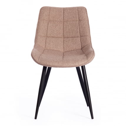 Стул ABRUZZO ( mod. 8060 ) металл,ткань, 42 х 60 х 84 х 49 см, ткань: серо-бежевый, ножки: черный_4