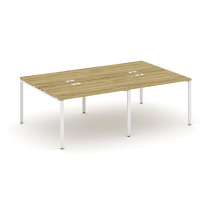 Рабочая станция двухсторонняя на 4 места CONCEPT CN.DRS-006 Дуб Винченцо Белый_0