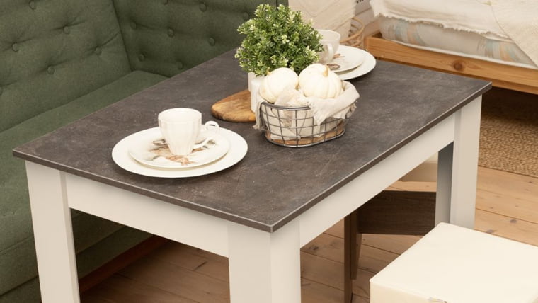 Стол обеденный Промо тип 1 Белый/Ателье темный_4