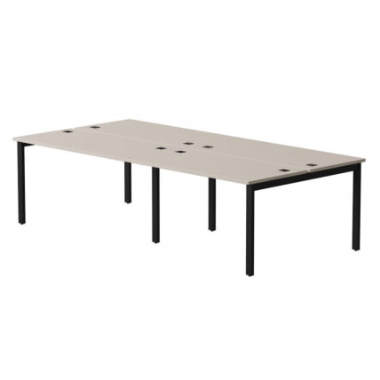 Бенч-система на 4 места на металлокаркасе, опоры 90 гр Everprof EVO 254S119 Кашемир Черный_0