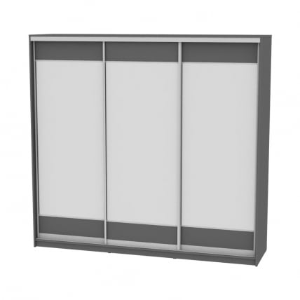 Шкаф-купе B-220х235х60-1(Графит-D8D8D8)_0