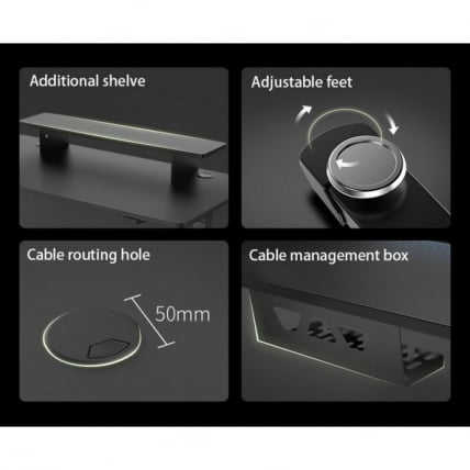 Стол для для компьютера c электрической регулировкой по высоте EUREKA ERK-SM55-B_5