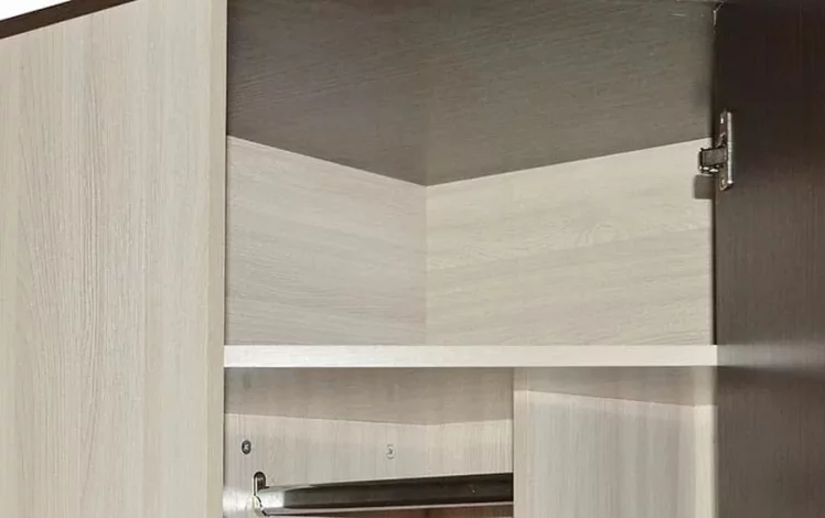 Шкаф угловой Ольга 9.1 Ясень шимо светлый Венге_1