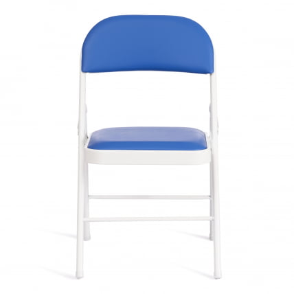 Стул складной FOLDER (mod. 3022G) каркас: металл, сиденье/спинка: экокожа, 46.5 х 47.5 х 79 см, blue (синий) / white (белый)_4