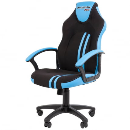 Кресло геймерское CHAIRMAN GAME 26 NEW Черный-голубой_1