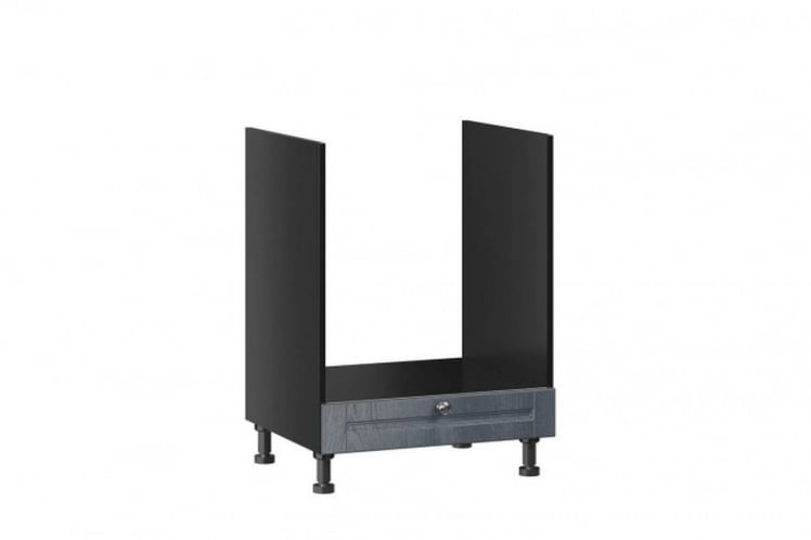 Тумба кухонная 600 для встраиваемой техники Мокка ЛД 274.250.000.142 Черная Дуб фактурный антрацит_0