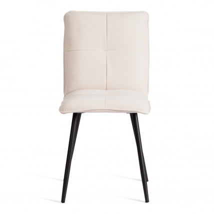 Стул обеденный Sweet LT, велюр, молочный/черный, 4, 41х55х88 см_4