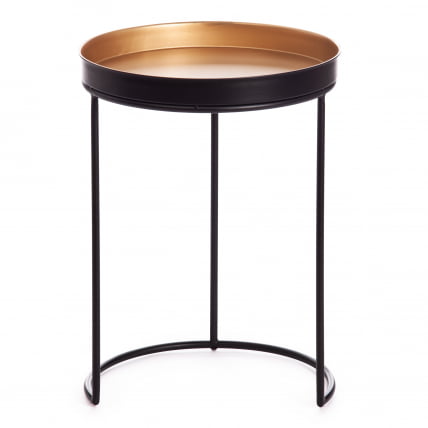 Набор столиков Secret De Maison RUNA ( mod. 11870 ) алюминиевый сплав, 30,5*30,5*48 см, черный/античная медь_2