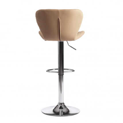 Стул барный AVIONIC (mod. KY712A) металл/экокожа, 45*53*86-107 см, бежевый/хром_3
