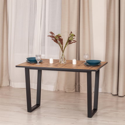 Стол COSTA ЛДСП/HPL/металл, 120 х 80 х 75 см, Дуб Вотан/черный_4