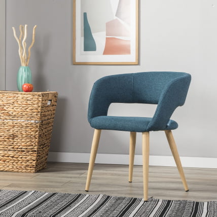 Кресло Hugs синий/нат.дуб_2