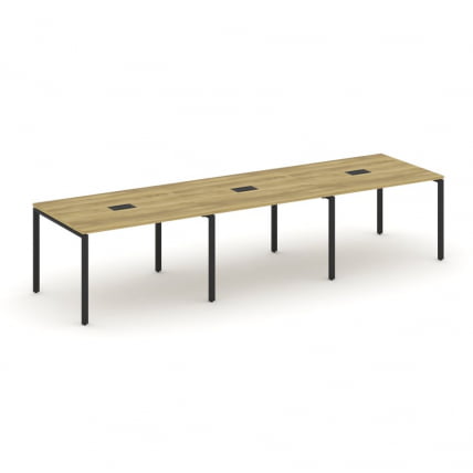 Стол переговорный (3 столешницы) CONCEPT CN.PRG-032 Дуб Винченцо Черный_0