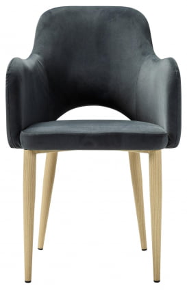 Кресло Ledger К Diag grey/нат.дуб_1