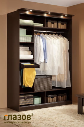 Шкаф-купе 2 Домашний Композиция Венге_1