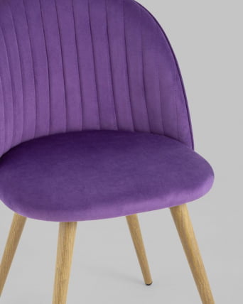 Стул Лион Страйпс велюр Лиловый_7