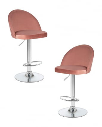 Стул барный ДОБРИН МИЛАНА (пудрово-розовый велюр (МДЖ9-32)) 2 шт / DOBRIN MILANA (MJ9-32))_0