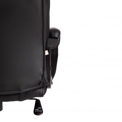 Кресло BERGAMO хром (22) кож/зам, черный, 36-6_14