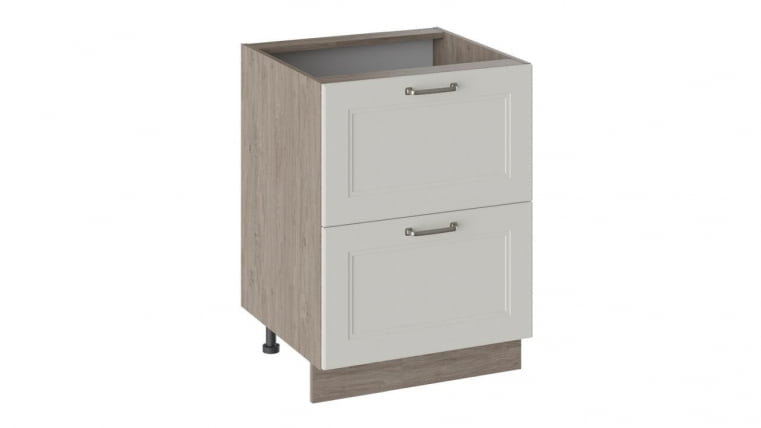 Шкаф напольный с 2-мя ящиками Одри Н2Я(Т)_72-60_2Я Дуб Сонома трюфель/Бежевый шелк_0