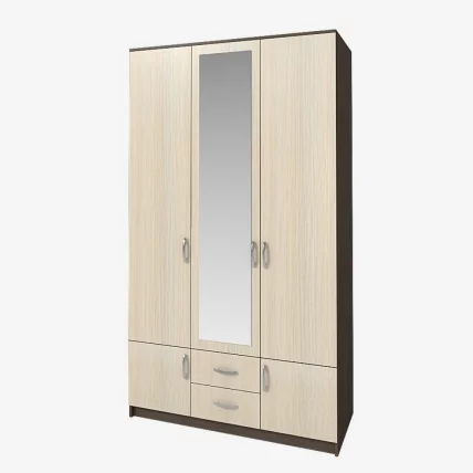 Шкаф Ронда ШК-3 трехдверный Венге/Дуб беленый_0