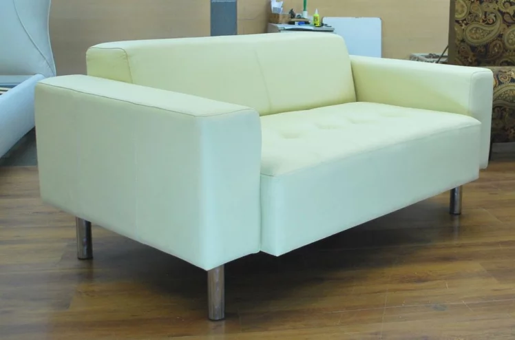 Диван двойной БруноNZ кожа Madras Светло-бежевый_0