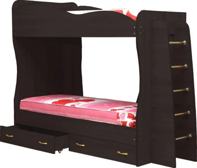 Кровать детская двухъярусная Юниор-1 Венге_0