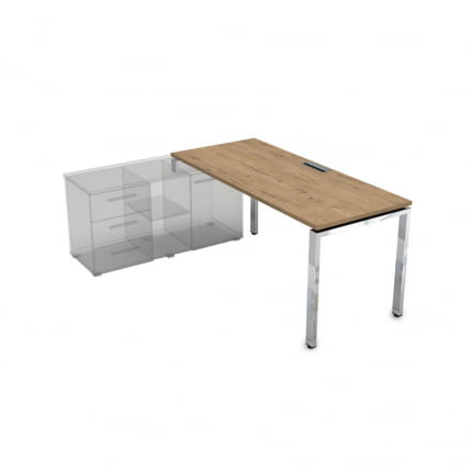 Стол рабочий, прямолинейный три опоры, левый GLOSS LINE НСТЛ-П.994 Teakwood_0