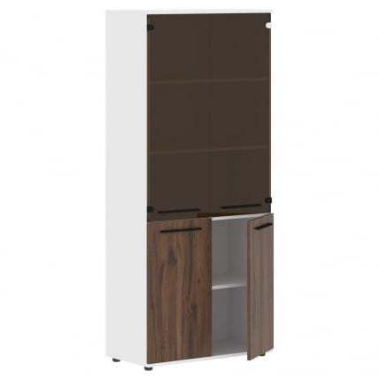 Шкаф комбинированный EDIS EHCS 85.2 Дуб Денвер  темный Черный Белый_1