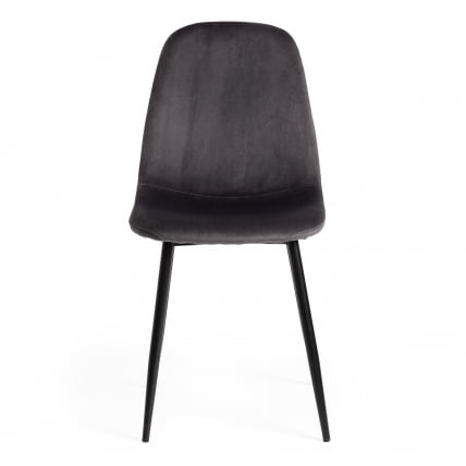Стул BREEZE (mod. 4724) металл/вельвет, 44х48х87см, серый/черные ножки_4