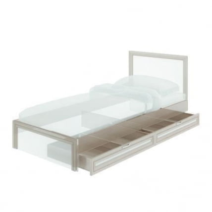 Ящики для кровати Модуль №24 Ясень шимо светлый/белый_0