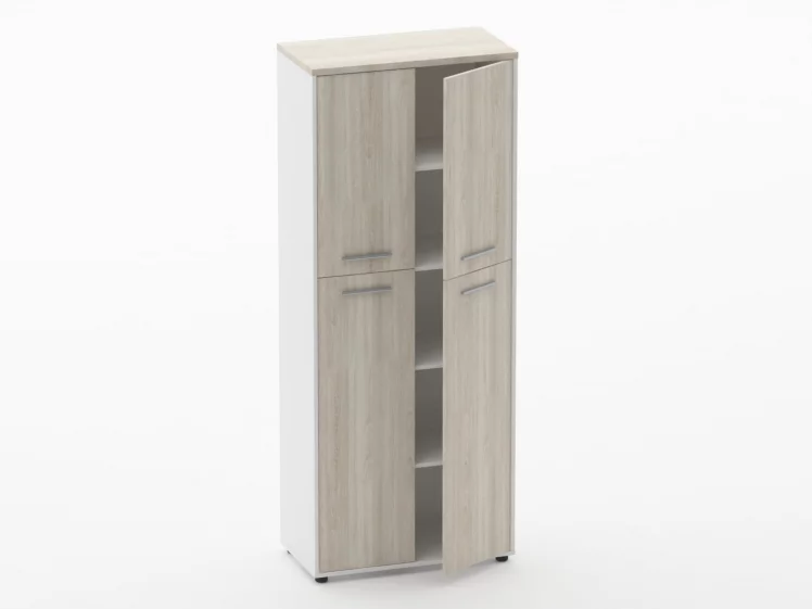 Шкаф 4 широкий закрытый, 4 двери Deka 10.19.141 Дуб Сантана светлый/Белый_1