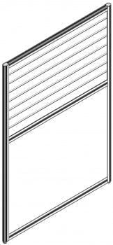 Перегородка со стеклом 1300 мм RAND RP130SG160 Бук Тиара_0