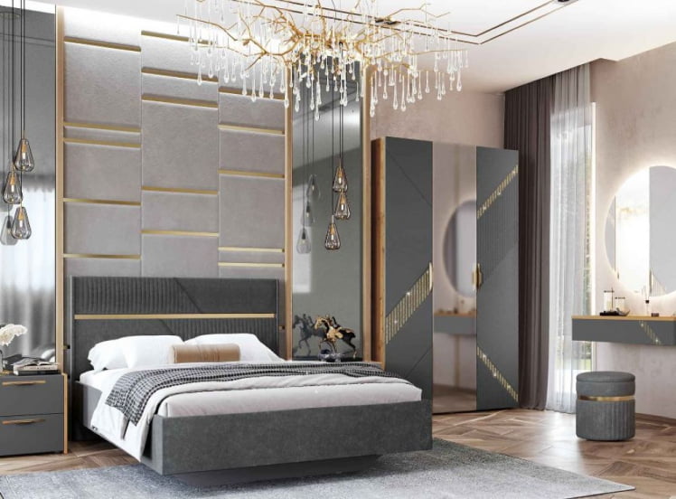 Кровать с подъемным механизмом Монако 902.31 Оникс Десерт серый_2