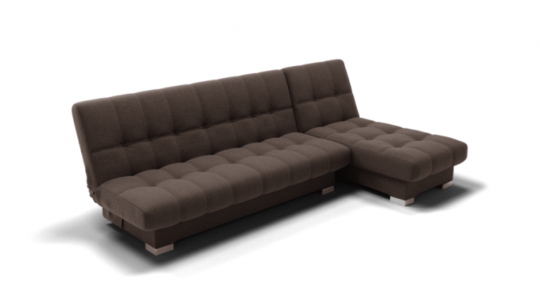 Диван Хьюстон-2 угол левый/правый (ЗР) Цвет фасада: Коричневый; Тип: Левый/правый; Материал фасада: Металл/Велюр_0
