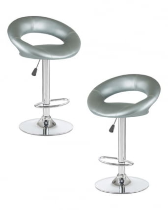 Стул барный DOBRIN MIRA (серебряный) 2 шт_0