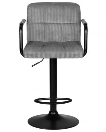 Стул барный ДОБРИН КРУГЕР АРМ БЛАCК (серый вельвет (ЛАР-Е2041-25)) 2 шт / DOBRIN KRUGER ARM BLACK (LAR-E2041-25))_5