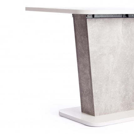 Стол обеденный GENT ЛДСП, 110-145x68,6x75,5 см, Белый/Бетон_11