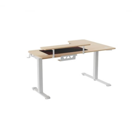 Стол письменный (для компьютера) угловой с электрической регулировкой по высоте EUREKA ERK-EHD-L60R-MW (правый), клен_3